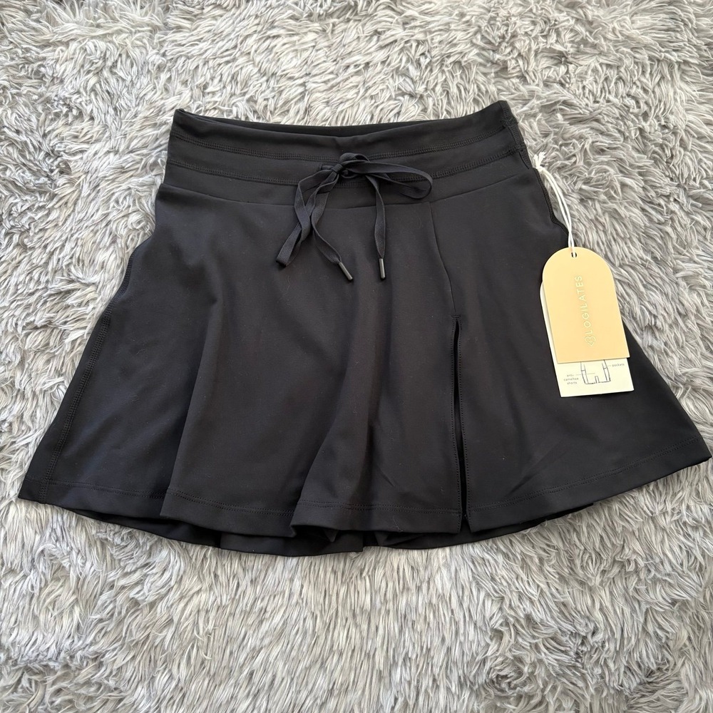 Blogilates Trailblaze Slit Skirt Black Women's XS NEW Athletic Pilates Yoga